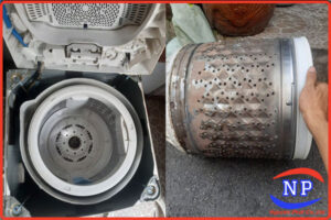 Vệ sinh máy giặt cửa trước Electrolux tại Bình Dương