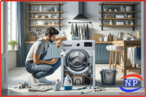 Vệ sinh máy giặt cửa trước Electrolux tại Biên Hòa